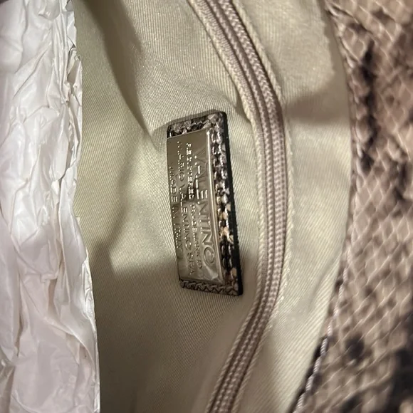 NWT Mario Valentino snake print leather shoulder bag - Picture 8 of 14
